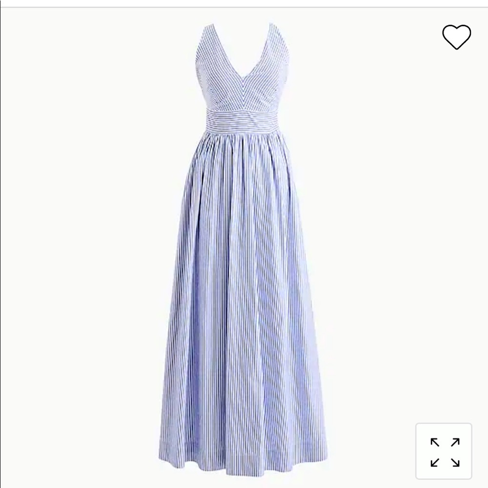 J Crew Maxi Dress Blue Stripe NWT